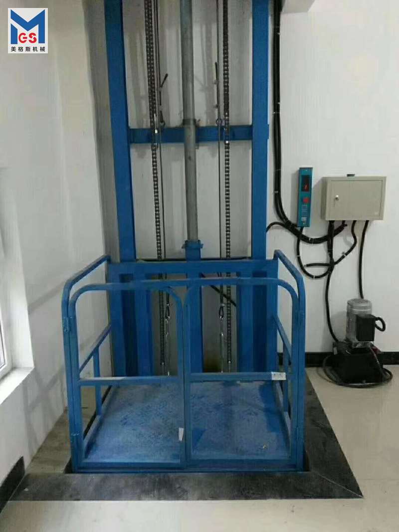 單臂單缸導軌式升降平臺